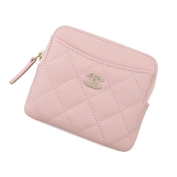 CHANEL Handbags - CHANEL Matelasse Coin purse Calfskin Pink AP2061